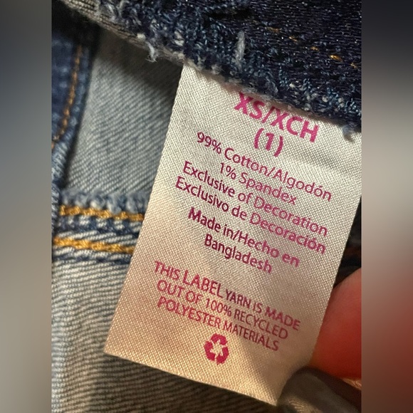 NO Boundaries Jr. XS Overall Jean Shorts - Picture 4 of 4